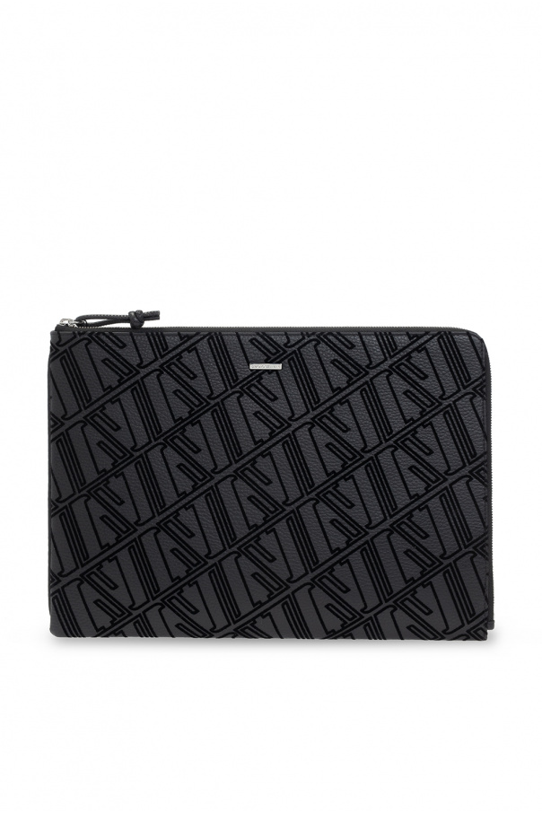 Armani jeans pouch black best sale